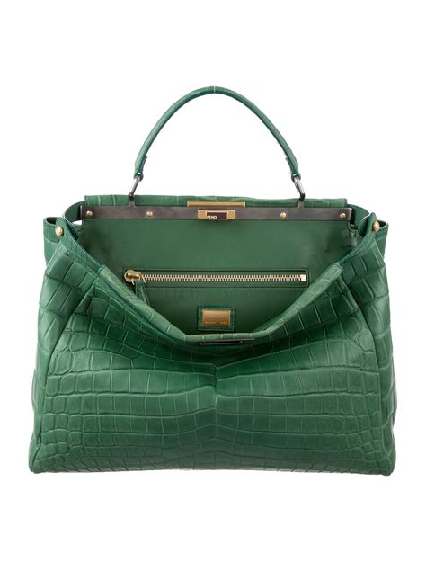 large fendi peekaboo bag net a porter|Fendi peekaboo crocodile.